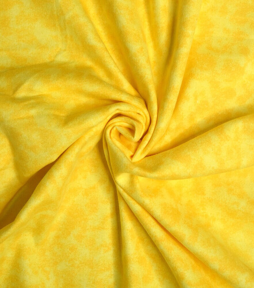 Tie Dye Super Snuggle Flannel Fabric, Yellow, swatch