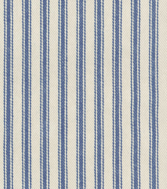 Waverly Upholstery Fabric 13x13" Swatch Classic Ticking Vintage Ink, , hi-res, image 3