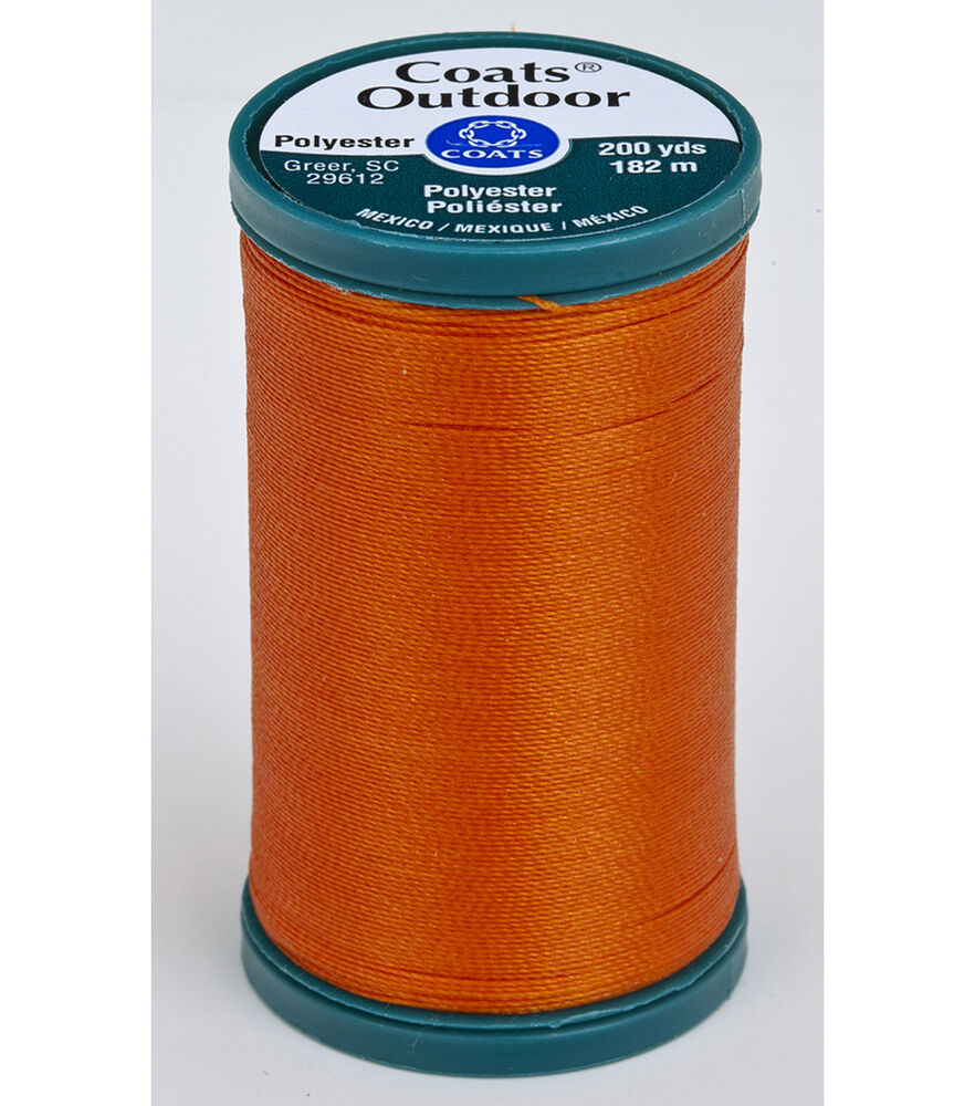Coats & Clark Outdoor 200yd Thread, Orange, swatch