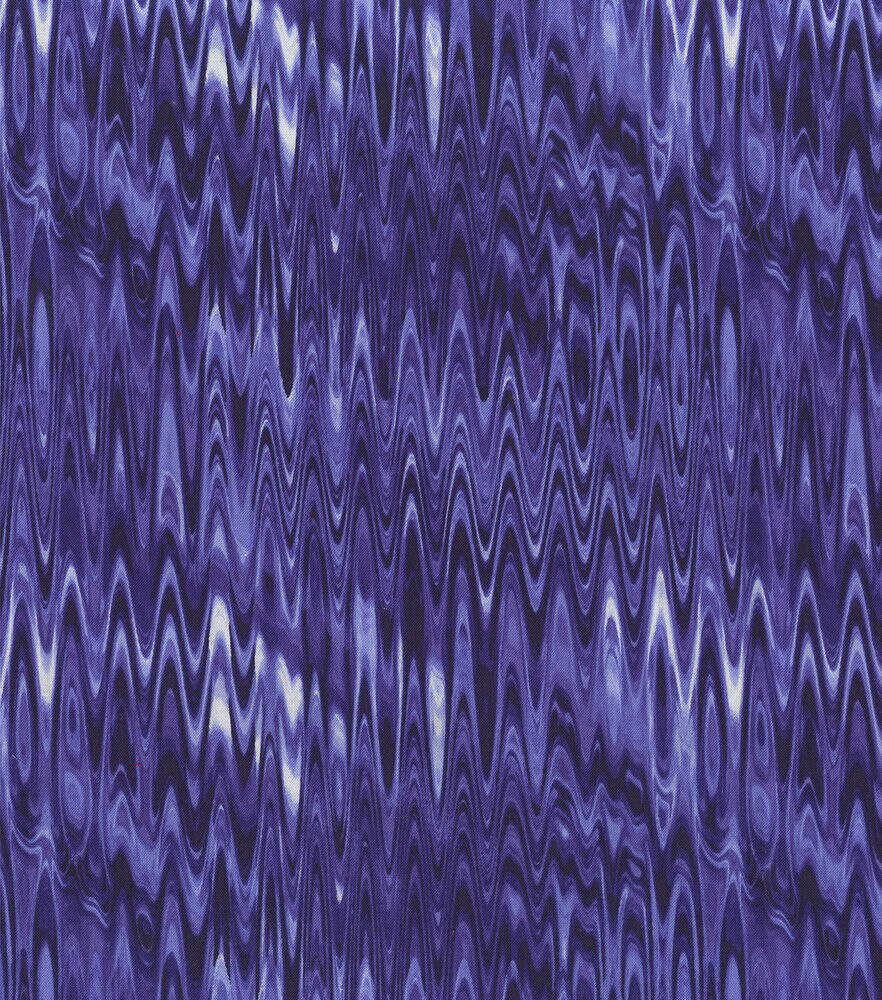 Hi Fashion 44" Water Ripples Quilt Cotton Fabric by Keepsake Calico, Purple, swatch, image 3