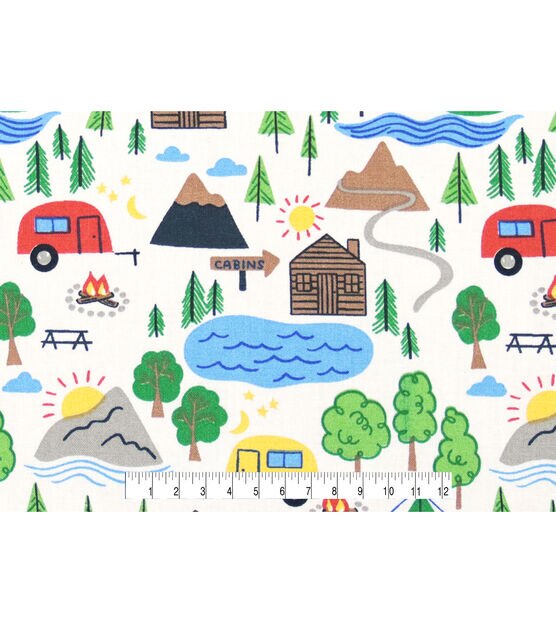 Camping Essentials Novelty Cotton Fabric, , hi-res, image 4
