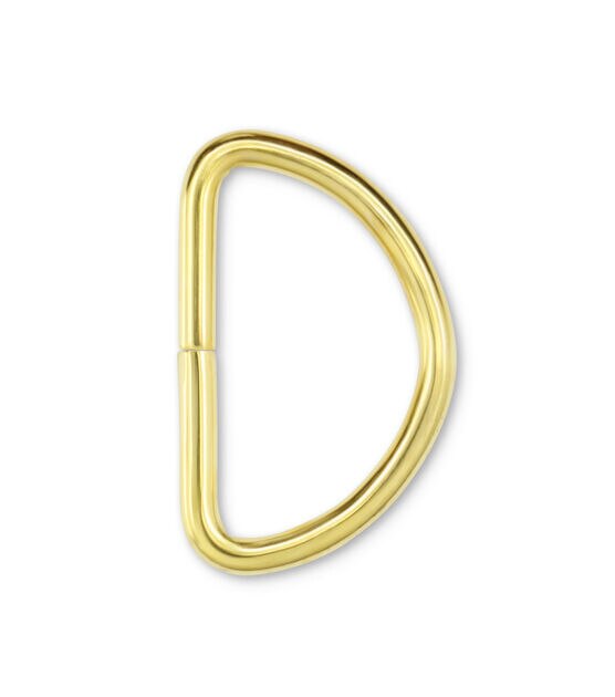 Craft County Brass D-Ring – 1 Inch (Inside) – Comes in Packs of 2, 5, 10,  15, 20 and 25 – DIY Crafting