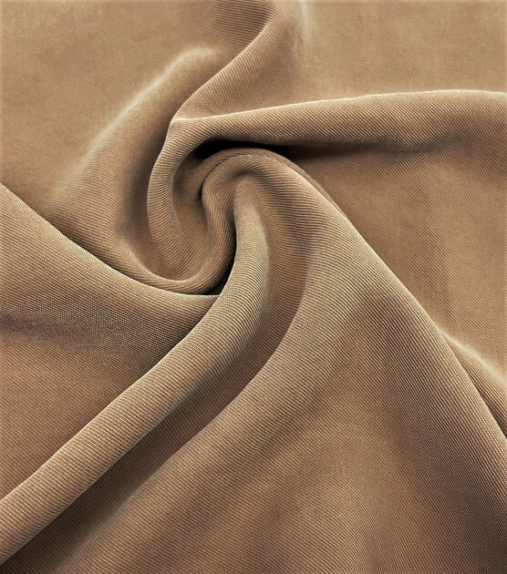 Light Brown Sand Washed Rayon Twill Apparel Fabric, , hi-res, image 3