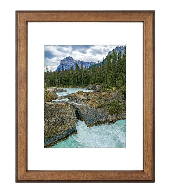 Walden Woods 11"x14" Matted to 8"x10" Walnut Wall Frame