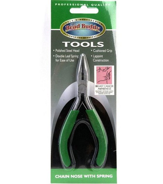 Bead Buddy Chain Nose Pliers with Spring