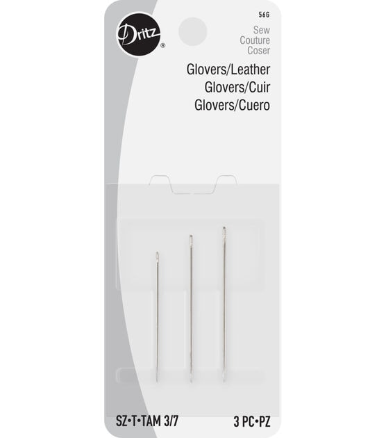 Dritz Glover/Leather Hand Needles, Size 3/7, 3 pc