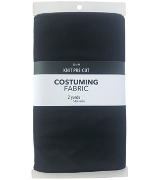2yd Halloween Black Costume Knit Pre Cut Fabric