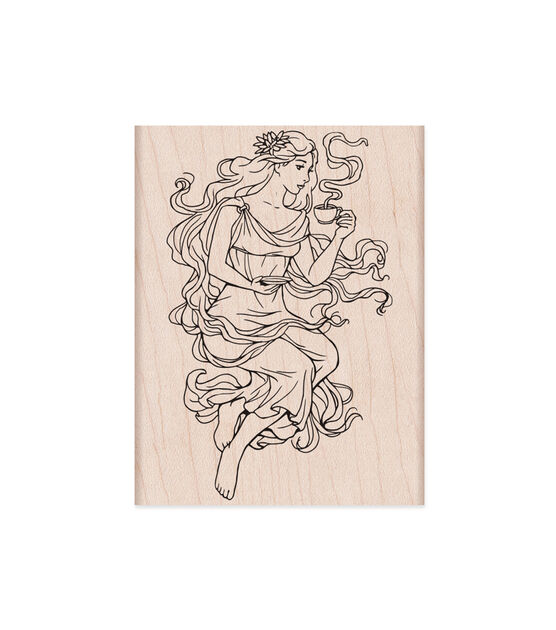 Wooden Stamp Mocha Maiden