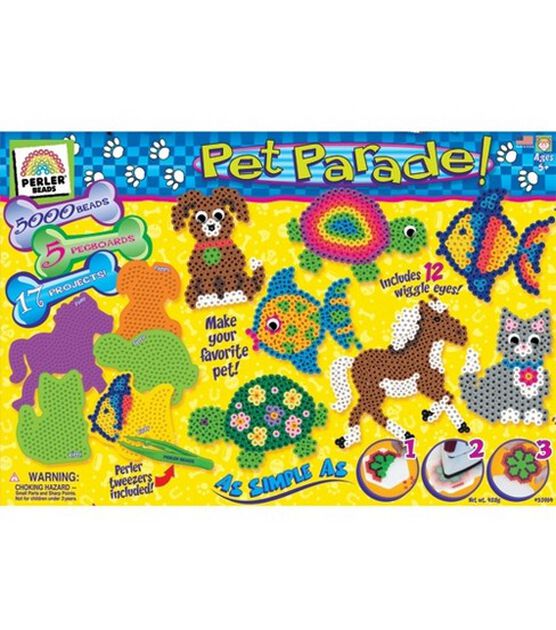 Perler 5022pc Pet Parade Creative Kid Value Gift Box Bead Activity Kit