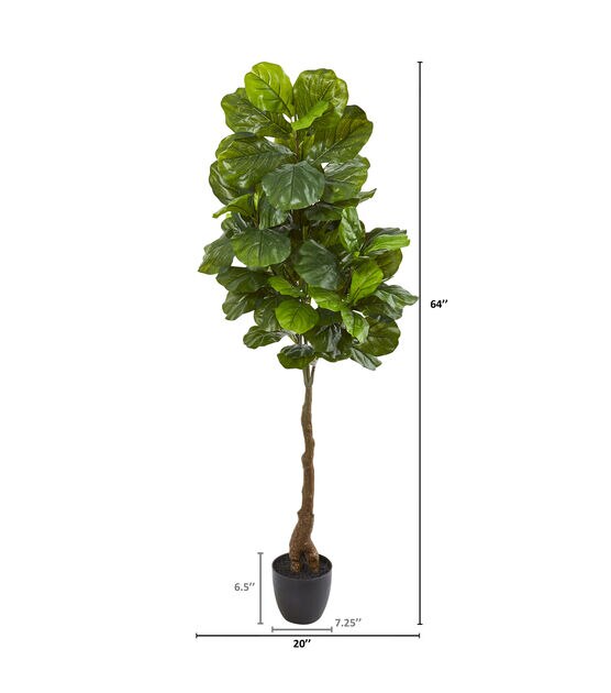 Nearly Natural Fiddle Leaf Fig Tree 64", , hi-res, image 2