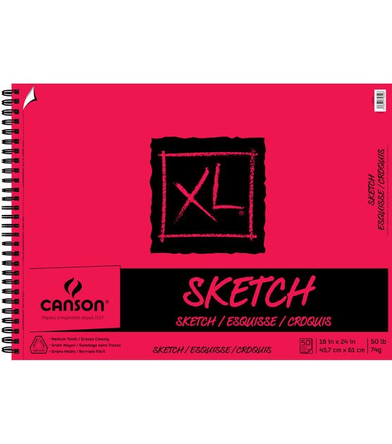 Canson XL 18''x24'' 50 Sheets Spiral Sketch Pad