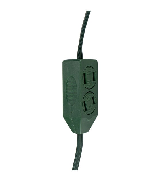 Northlight 9ft Green Indoor Extension Cord -9 Outlets and Foot Switch, , hi-res, image 3