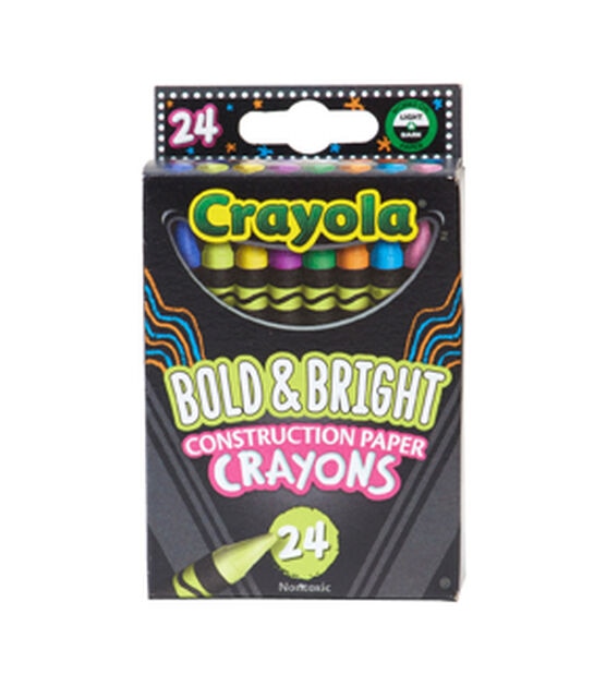 Crayola 24ct Bold & Bright Construction Paper Crayons