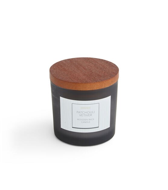 Haven St. Candle Co. 5 oz Patchouli Vetiver Scented Wooden Wick Candle, , hi-res, image 1