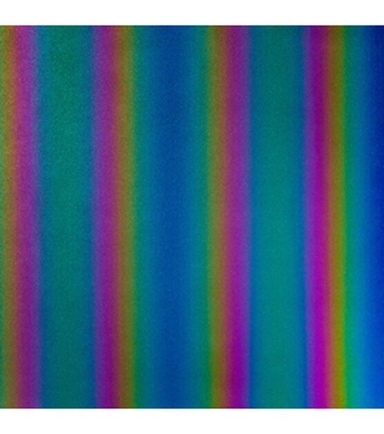 Reflective Heat Transfer Vinyl HTV Rainbow Iron on for Cricut T-shirt 12 x  5FT