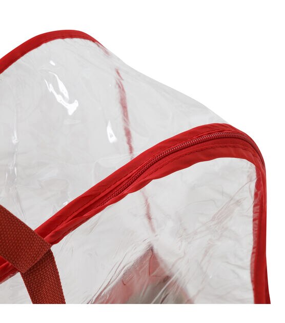 Honey Can Do 2-Pack Red Clear-View Christmas Storage Bags With Handles, , hi-res, image 5