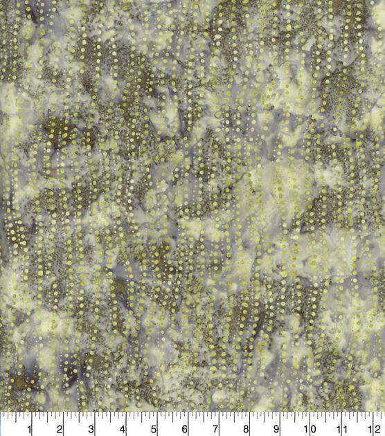 Dotted Lines Blue Green Batik Cotton Fabric, , hi-res, image 2