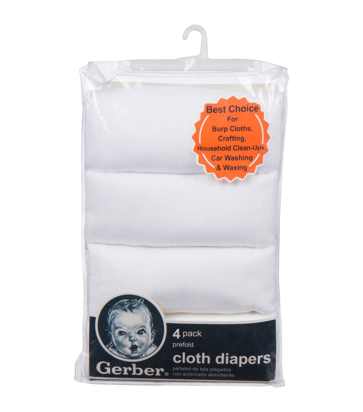Baby Shower Burp cloth New Gerber 4 pk Solid Diapers Diaper Cake 