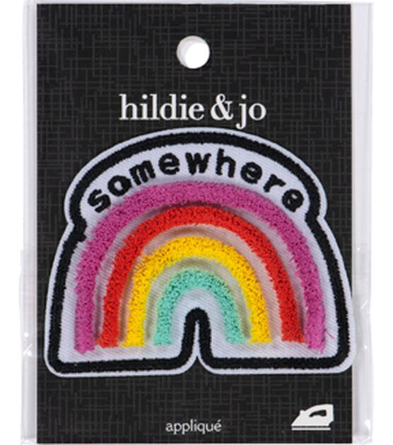 2.5" x 2" Somewhere Over the Rainbow Iron On Patch by hildie & jo