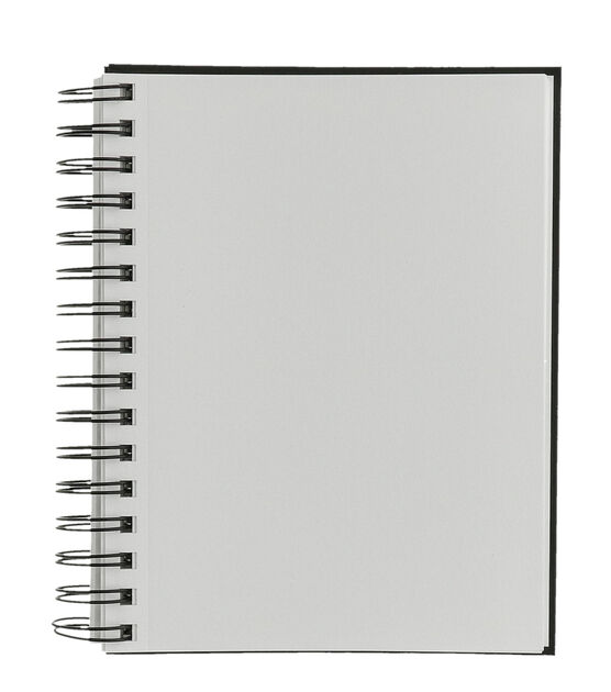 5.5" x 8" Black Spiralbound Sketchbook by Artsmith, , hi-res, image 2