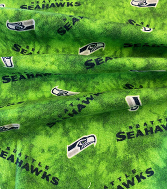 Fabric Traditions Seattle Seahawks Flannel Fabric 42" Tie Dye, , hi-res, image 3