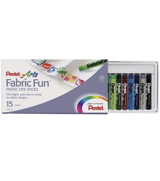 Fabric Fun Pastel Dye Sticks 15 Pkg Assorted Colors