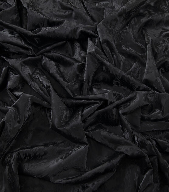 Yaya Han Black Stretch Faux Leather Fabric, , hi-res, image 2