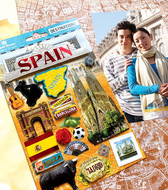 Paper House Spain Destination Stickers, , hi-res, image 2