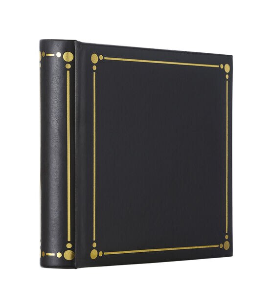 10" x 9" Black Leather Photo Album With Gold Foil by Park Lane, , hi-res, image 4