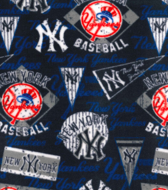Fabric Traditions New York Yankees Fleece Fabric Vintage