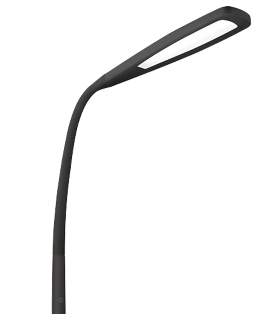 OttLite 71" Natural Daylight LED Flex Floor Lamp, Black, swatch, image 1