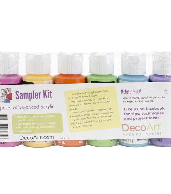 DecoArt Crafter's Acrylic Sampler Kit Brights