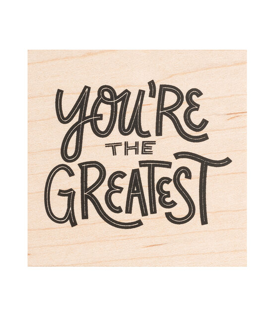 American Crafts Wooden Stamp The Greatest