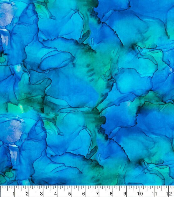 Blue & Green Blender Quilt Cotton Fabric by Keepsake Calico, , hi-res, image 2