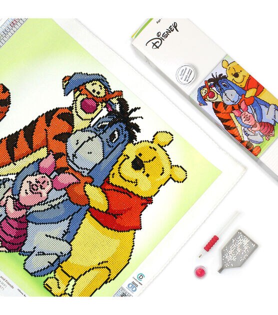 Camelot Dotz 18.5" x 16.5" Pooh & Friends Diamond Painting Kit, , hi-res, image 3