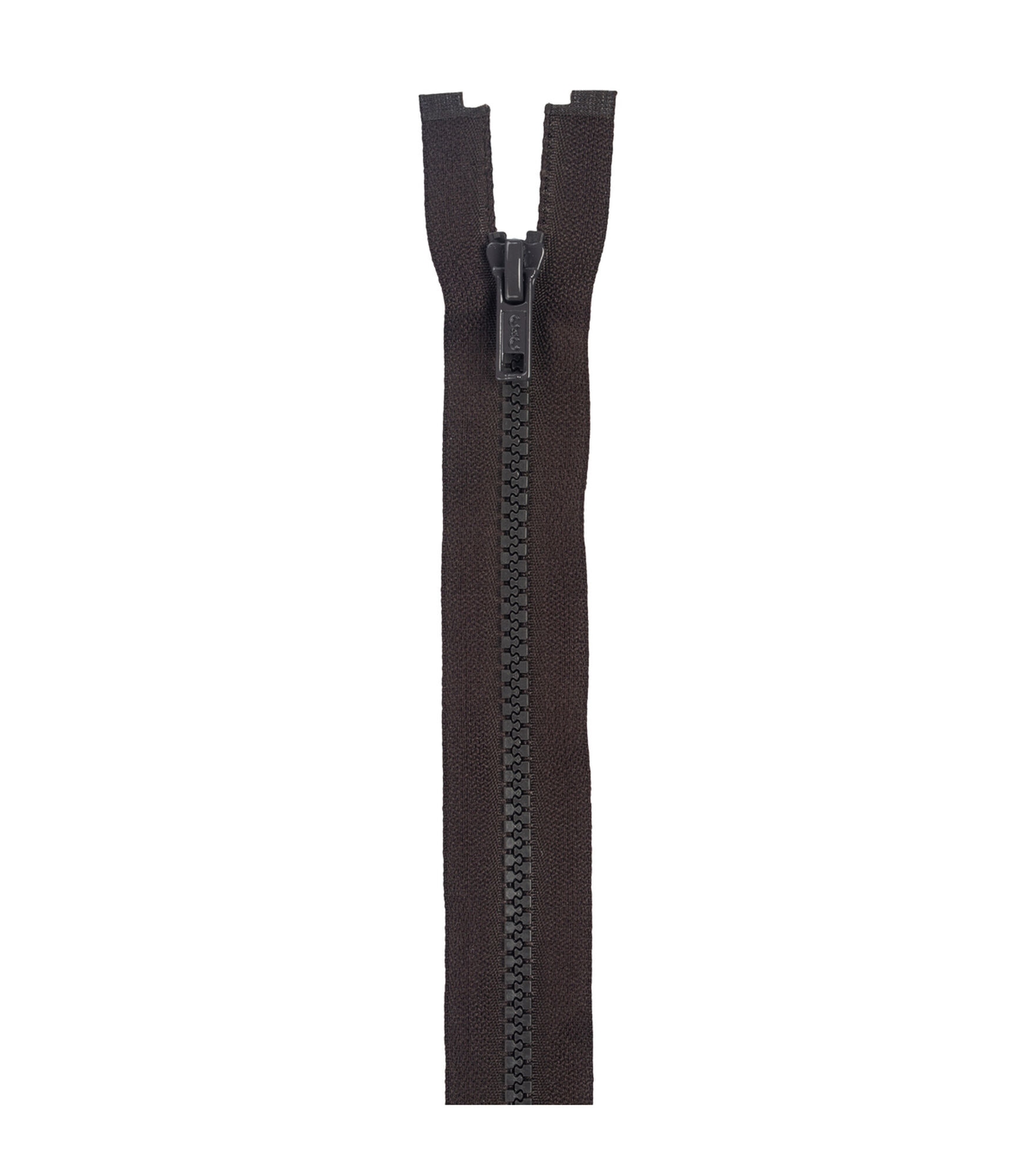 Coats & Clark 26'' Molded Separating Sport Zipper, Brown, hi-res