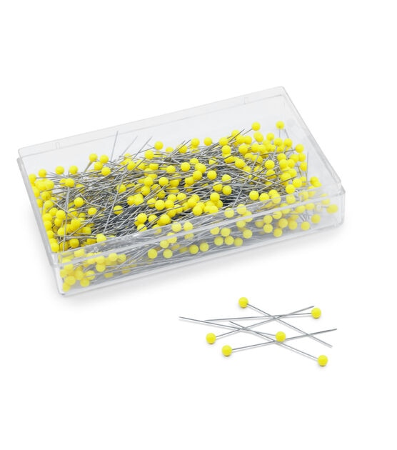 Dritz 1-3/4" Quilting Pins, 500 pc, Yellow, , hi-res, image 3