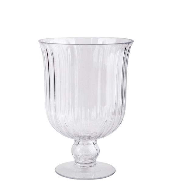 10'' Clear Footed Glass Vase by Bloom Room
