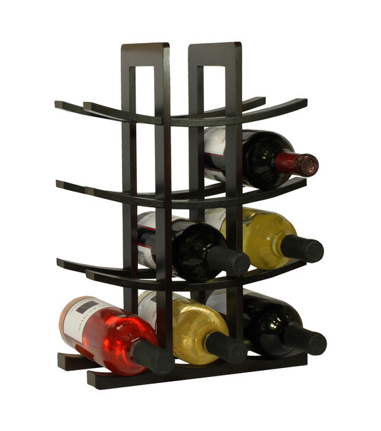 Oceanstar 12-Bottle Dark Espresso Bamboo Wine Rack, , hi-res, image 2