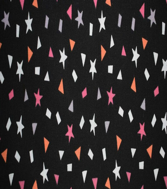 Stars & Confetti on Black Quilt Cotton Fabric by Quilter's Showcase, , hi-res, image 2