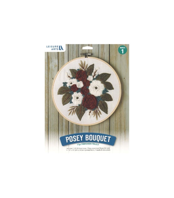 Leisure Arts 8" Posey Bouquet Embroidery Kit