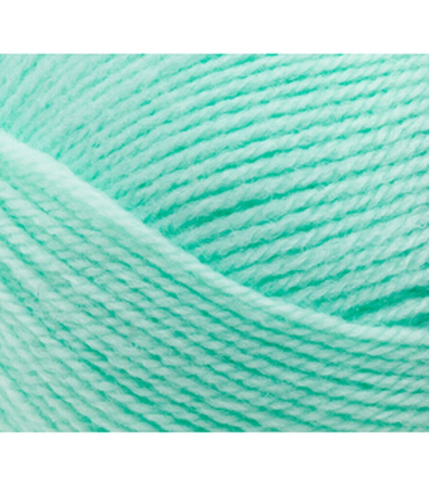 Lion Brand Baby Soft Light Weight Acrylic Blend Yarn, Mint, swatch, image 7