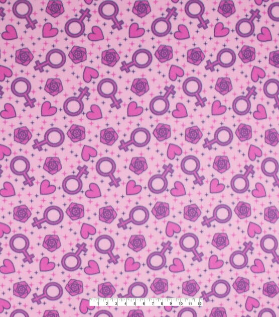 Girl Power Icons Blizzard Fleece Fabric, , hi-res, image 4