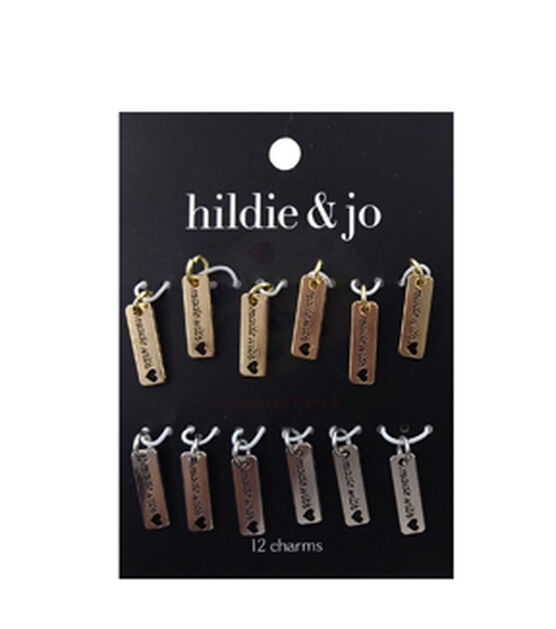 12ct Gold & Silver Made With Love Tag Charms by hildie & jo