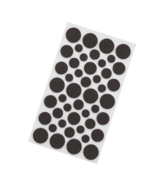 BLACK Adhesive Backed Felt Pads Dots 1/2 Button Limited Edition 500 Pads