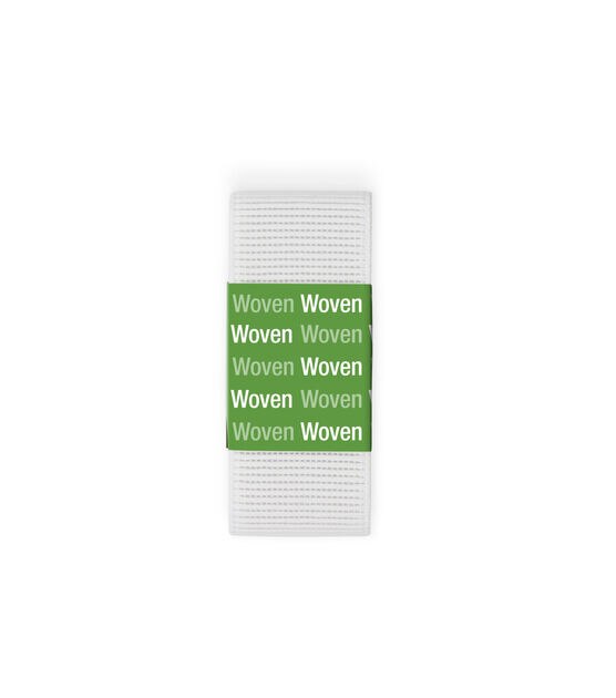 Dritz 1-1/2" Ribbed Non-Roll Elastic, White, 1 yd, , hi-res, image 2