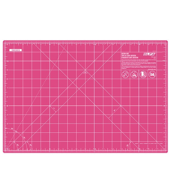 Olfa Cutting Mat 12x18" Pink, , hi-res, image 2