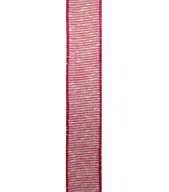 Save the Date Textured Decorative Ribbon 1.5''x9' Red & White, , hi-res, image 2
