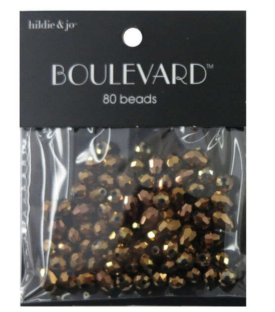 80pc Bronze Mixed Glass Beads by hildie & jo