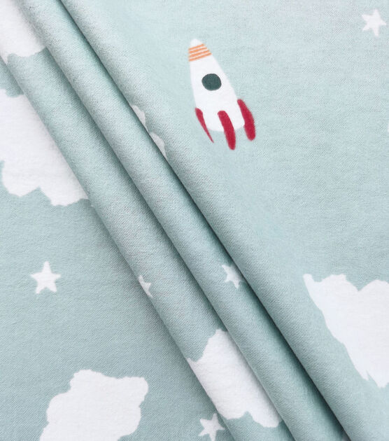 ABC Rocket Nursery Flannel Fabric by Lil' POP!, , hi-res, image 2